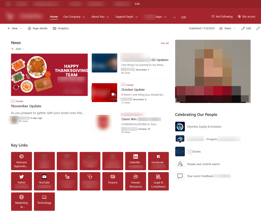 Red intranet site